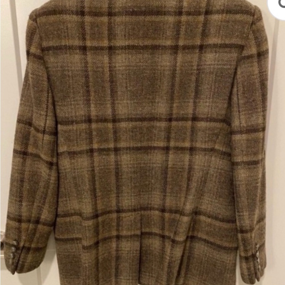 Vintage Ralph Lauren Signature blazer Brown Plaid   size 8 women’s 100%wool - Picture 2 of 14
